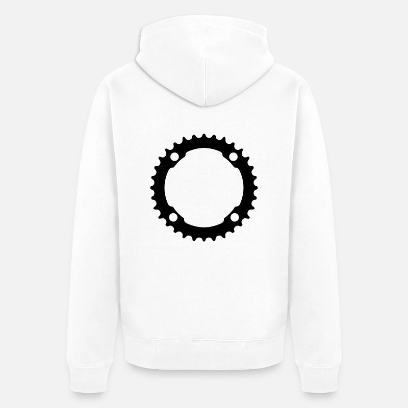 chain ring - Veste à capuche bio Premium Unisexe - blanc