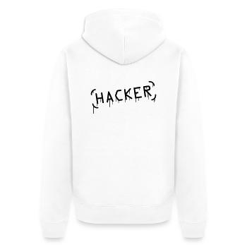 Hacker Graffiti - Veste à capuche bio Premium Unisexe - blanc - Dos - Thijin (182cm)
