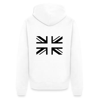 Großbritannien Flagge England cool Irland Scotland - Unisex Premium Bio Zip Hoodie - Weiß - Hinten - Thijin (182cm)