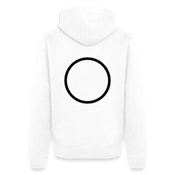circle - Unisex Premium Organic Zip Hoodie - white - Back - Thijin (182cm)