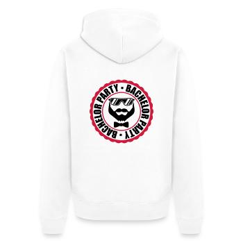 circle ring stamp team bachelor party bache - Unisex Premium Organic Zip Hoodie - white - Back - Thijin (182cm)