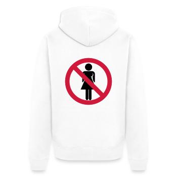 No Woman - Veste à capuche bio Premium Unisexe - blanc - Dos - Thijin (182cm)