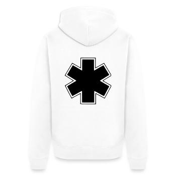 ambulancier logo - Veste à capuche bio Premium Unisexe - blanc - Dos - Thijin (182cm)