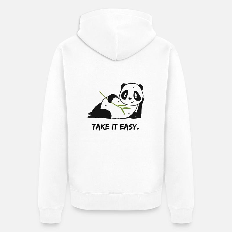 Take it easy. - Veste à capuche bio Premium Unisexe - blanc