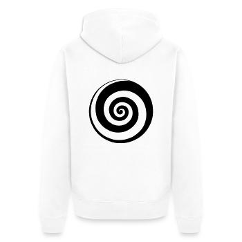 Spiral - Unisex Premium Bio Zip Hoodie - Weiß - Hinten - Thijin (182cm)