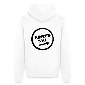 apres ski,apre´s,ski,party,feiern,winter,bier,snow - Unisex Premium Bio Zip Hoodie - Weiß - Hinten - Thijin (182cm)