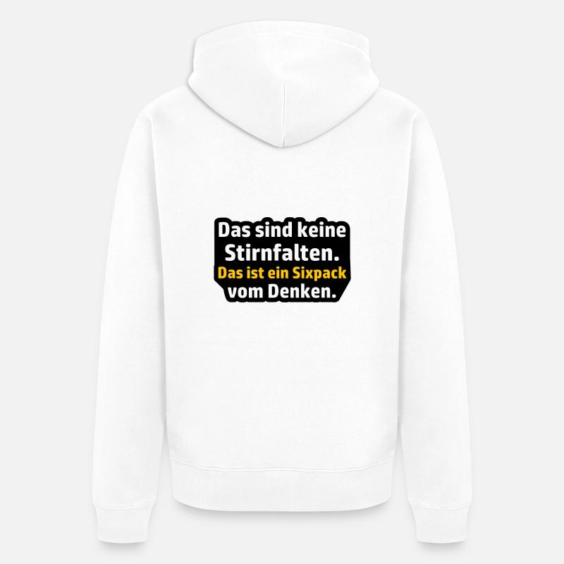 Énonciation drôle - Veste à capuche bio Premium Unisexe - blanc