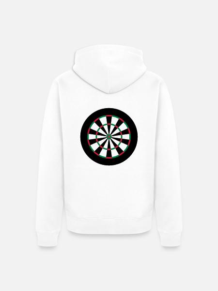 Dart Board - Unisex Premium Bio Zip Hoodie - Weiß