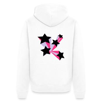 Sterne 3D - Veste à capuche bio Premium Unisexe - blanc - Dos - Thijin (182cm)