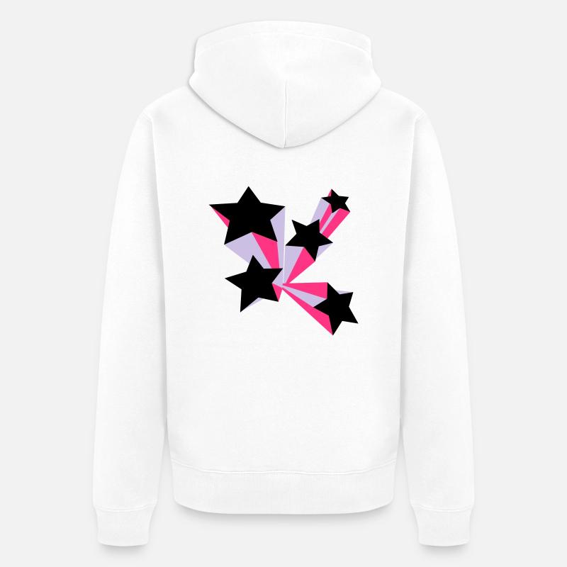 Sterne 3D - Veste à capuche bio Premium Unisexe - blanc