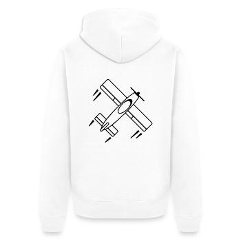 propeller_flugzeug_f1 - Veste à capuche bio Premium Unisexe - blanc - Dos - Thijin (182cm)