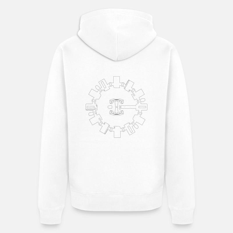 Interstellar_Endurance - Unisex Premium Bio Zip Hoodie - Weiß