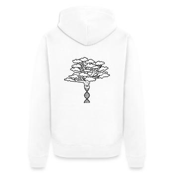 world dna dns pedigree nature heritage inherit tree - Unisex Premium Organic Zip Hoodie - white - Back - Thijin (182cm)