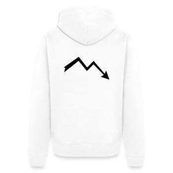 Flèche - Veste à capuche bio Premium Unisexe - blanc - Dos - Thijin (182cm)