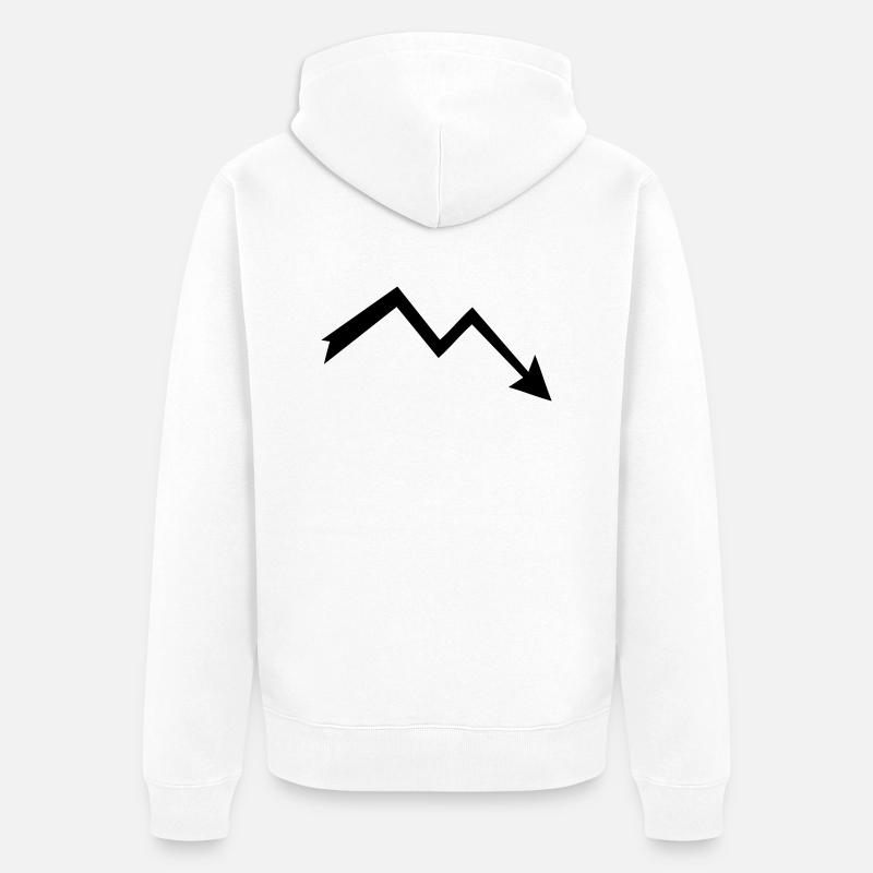 Flèche - Veste à capuche bio Premium Unisexe - blanc