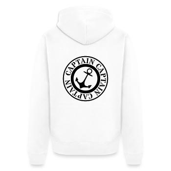 captain capitaine - Veste à capuche bio Premium Unisexe - blanc - Dos - Thijin (182cm)