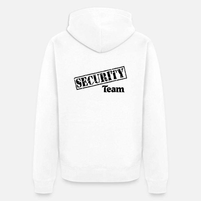 Security Team - Veste à capuche bio Premium Unisexe - blanc