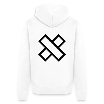 Cross - Unisex Premium Organic Zip Hoodie - white - Back - Thijin (182cm)