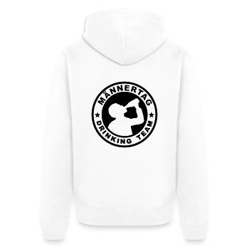 Männertag - Unisex Premium Bio Zip Hoodie - Weiß - Hinten - Thijin (182cm)