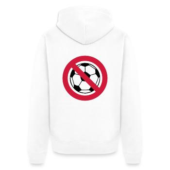 Anti Fußball - Unisex Premium Bio Zip Hoodie - Weiß - Hinten - Thijin (182cm)
