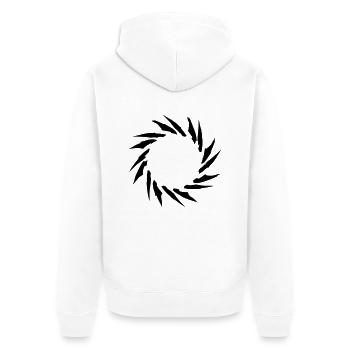 Spiral Rahmen - Unisex Premium Bio Zip Hoodie - Weiß - Hinten - Thijin (182cm)