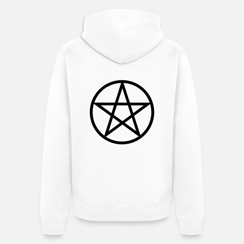 Le Pentagramme - Veste à capuche bio Premium Unisexe - blanc