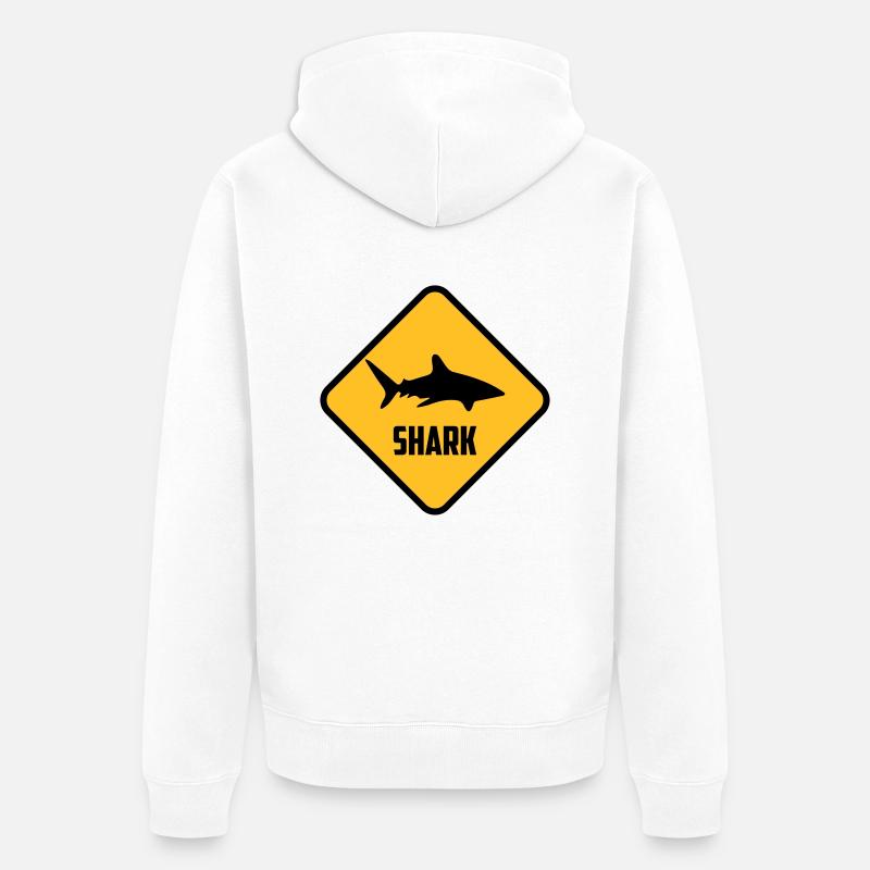 Shark - Veste à capuche bio Premium Unisexe - blanc