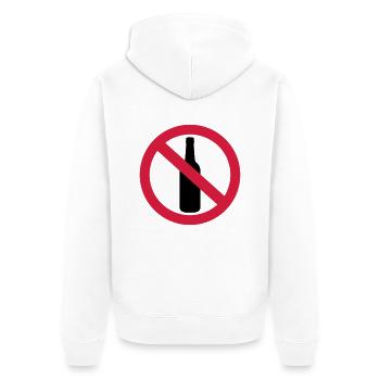 No Alcohol - Unisex Premium Organic Zip Hoodie - white - Back - Thijin (182cm)