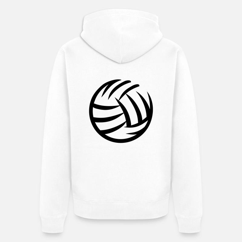 Volleyball - Unisex Premium Bio Zip Hoodie - Weiß