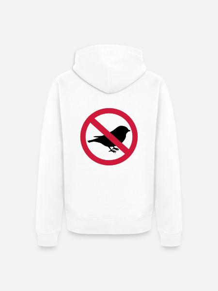 Bird - Unisex Premium Organic Zip Hoodie - white