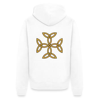 croix celtique nœud infini nœud sans fin tattoo - Veste à capuche bio Premium Unisexe - blanc - Dos - Thijin (182cm)