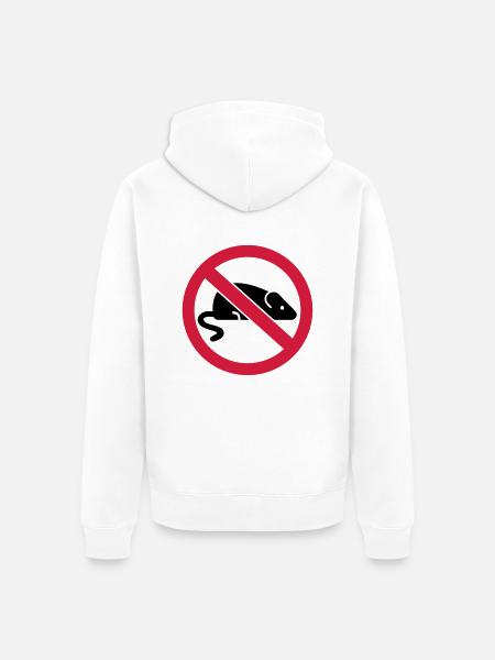 Mouse - Unisex Premium Organic Zip Hoodie - white