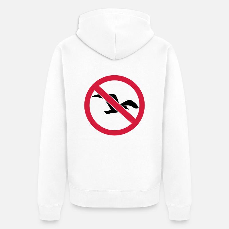 Möwe - Unisex Premium Bio Zip Hoodie - Weiß