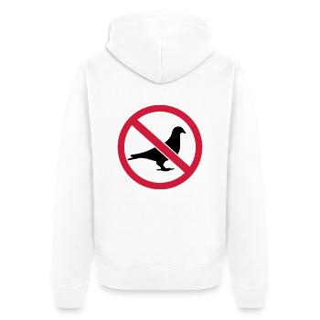 Dove - Unisex Premium Organic Zip Hoodie - white - Back - Thijin (182cm)
