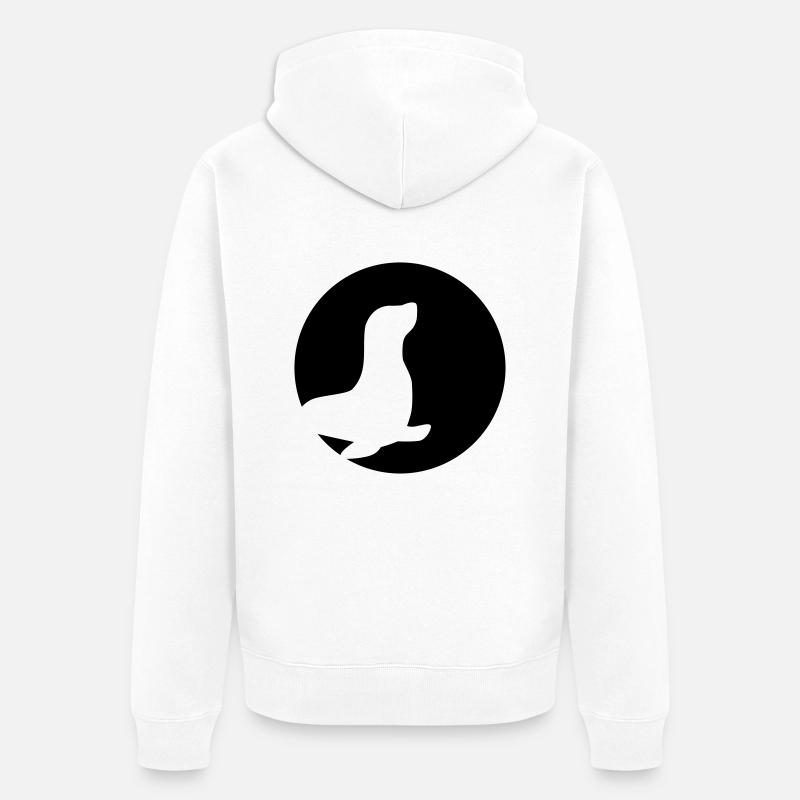 Robbe - Unisex Premium Bio Zip Hoodie - Weiß