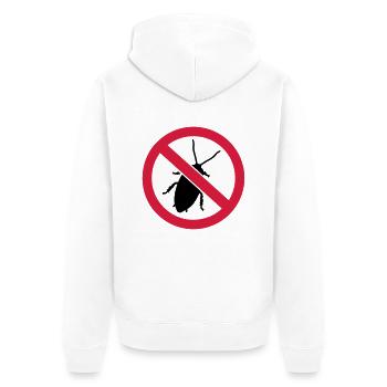 Kakerlake - Unisex Premium Bio Zip Hoodie - Weiß - Hinten - Thijin (182cm)