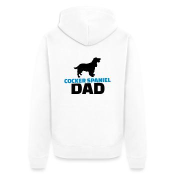 Cocker Spaniel Dad - Veste à capuche bio Premium Unisexe - blanc - Dos - Thijin (182cm)