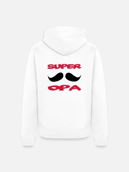 Super opa - Unisex Premium Organic Zip Hoodie - white