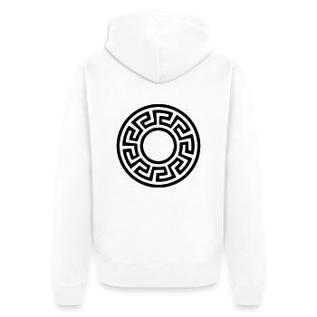 Greek Symbol - Unisex Premium Bio Zip Hoodie - Weiß - Hinten - Thijin (182cm)