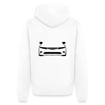 JDM Car eyes FN | T-shirts JDM - Unisex Premium Organic Zip Hoodie - white - Back - Thijin (182cm)