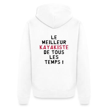Canoë / Canoéiste / Kayak / Kayakiste / Sport - Veste à capuche bio Premium Unisexe - blanc - Dos - Thijin (182cm)