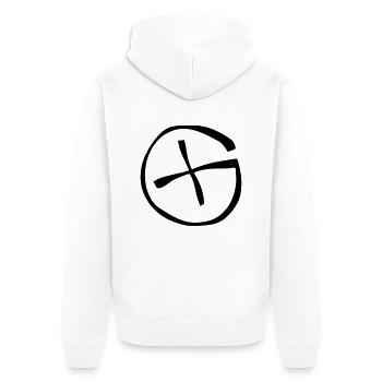 Geocaching - Unisex Premium Bio Zip Hoodie - Weiß - Hinten - Thijin (182cm)