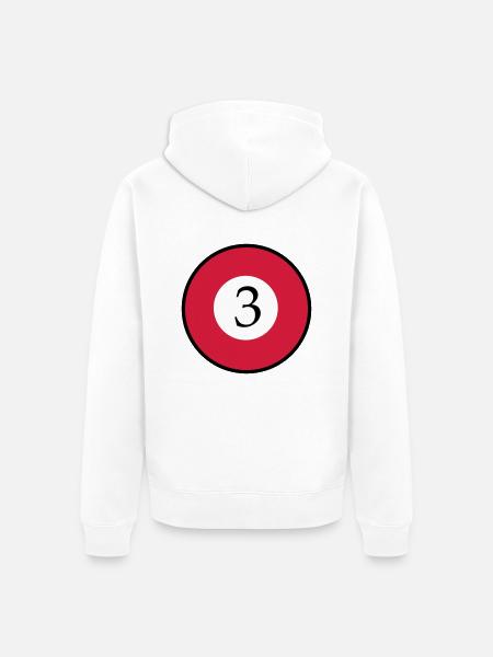 billard - Veste à capuche bio Premium Unisexe - blanc