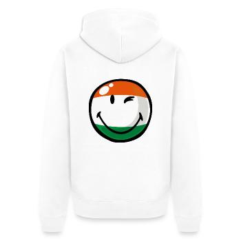 Smiley India - Veste à capuche bio Premium Unisexe - blanc - Dos - Thijin (182cm)