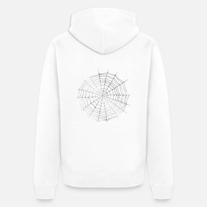 Smiley Spiderweb - Veste à capuche bio Premium Unisexe - blanc