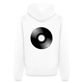 Smiley Vinyl Record - Veste à capuche bio Premium Unisexe - blanc - Dos - Thijin (182cm)