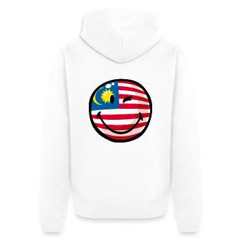 Smiley Flag Malaysia - Veste à capuche bio Premium Unisexe - blanc - Dos - Thijin (182cm)