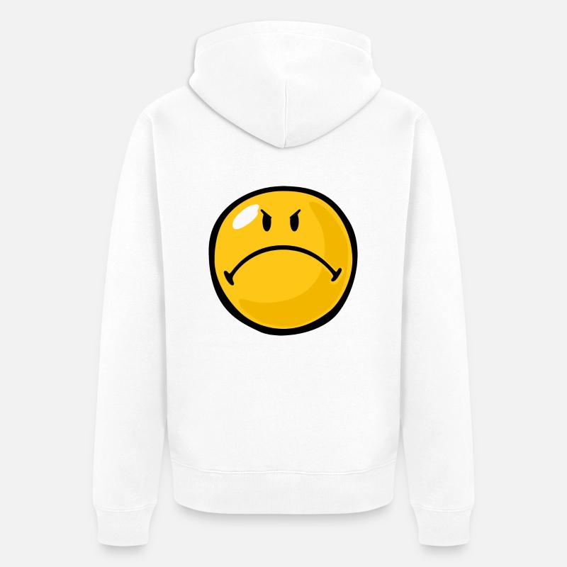 Smiley Anger Riled - Ekologisk premiumluvjack unisex - vit