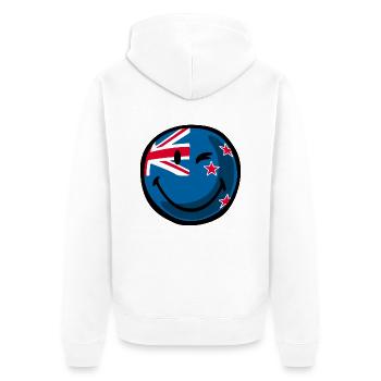 Smiley New Zealand - Veste à capuche bio Premium Unisexe - blanc - Dos - Thijin (182cm)