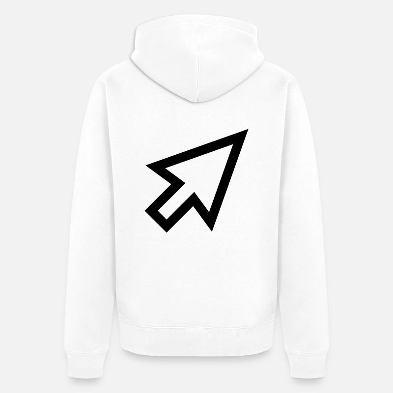 Mouse Cursor - Veste à capuche bio Premium Unisexe - blanc